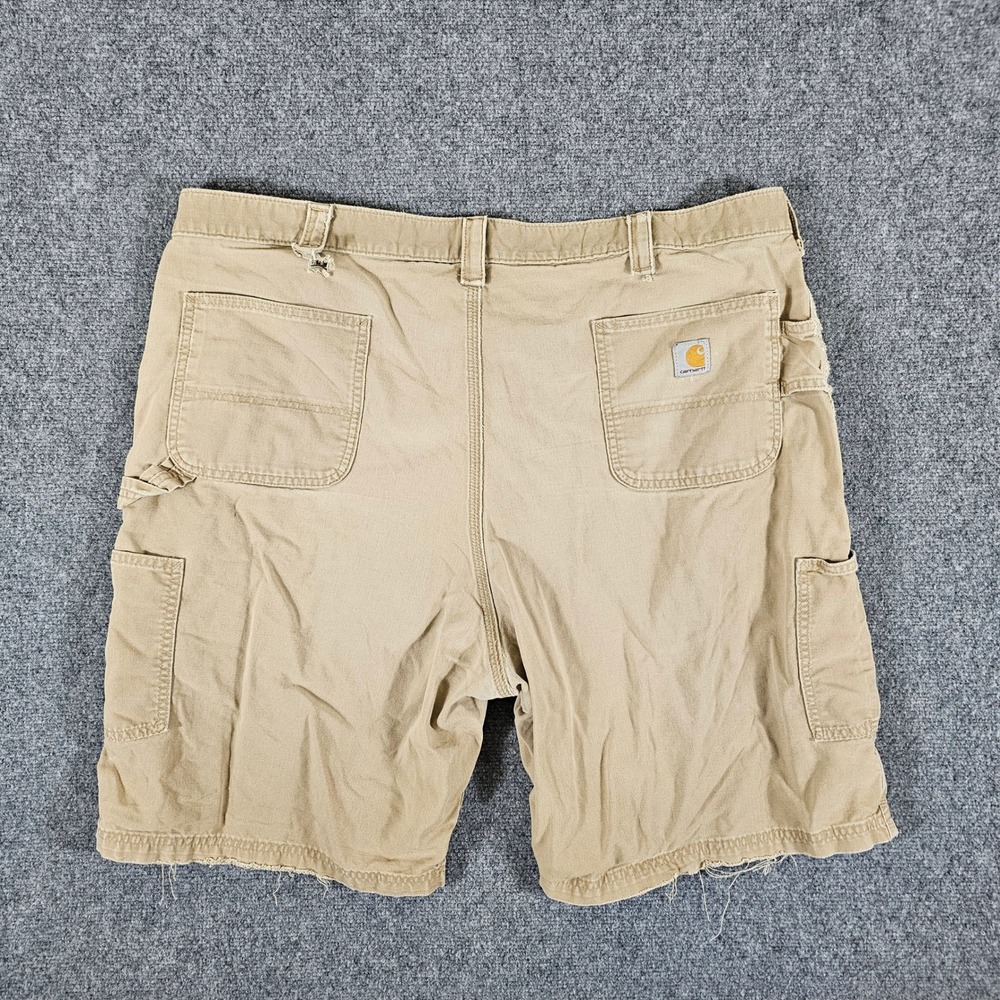 Carhartt Mens B147 DKH Original Fit Work Carpenter Shorts Tag Size 44 Beige Flaw